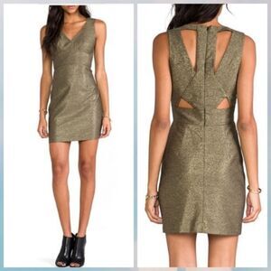 Black Halo Vera Metallic Dress